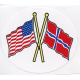 Decal - US & Norway  Flags